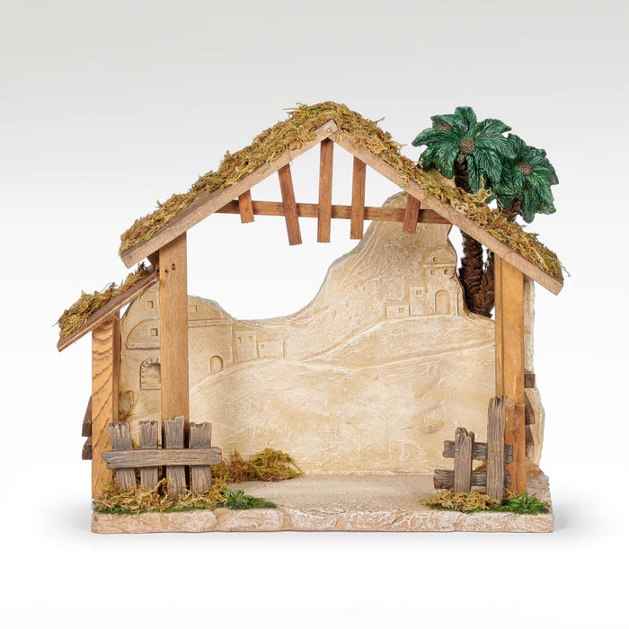 10.5" Stable with Bethlehem background by Fontanini