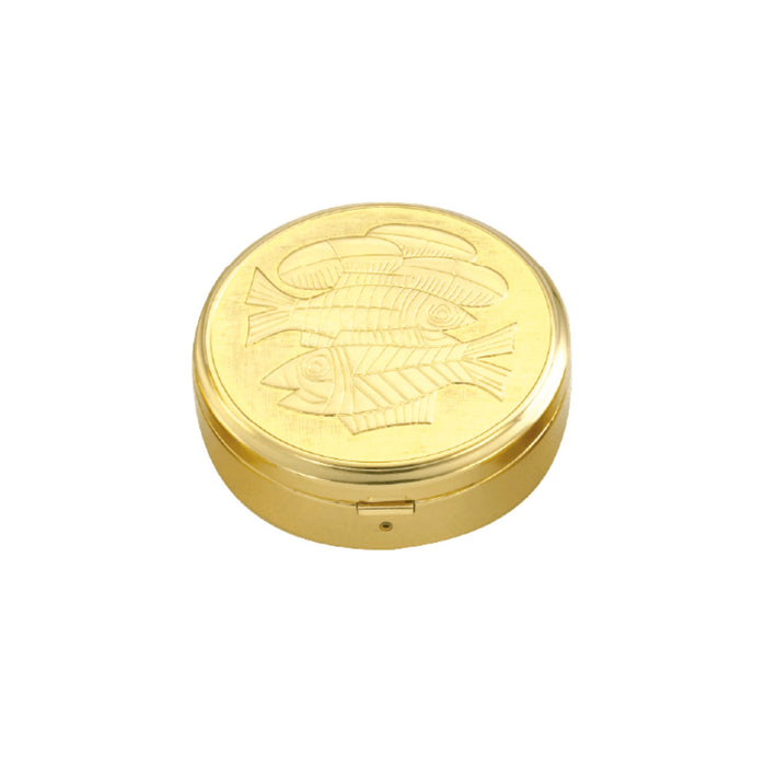 Pyx Gold Plated with Loaves & Fish Design