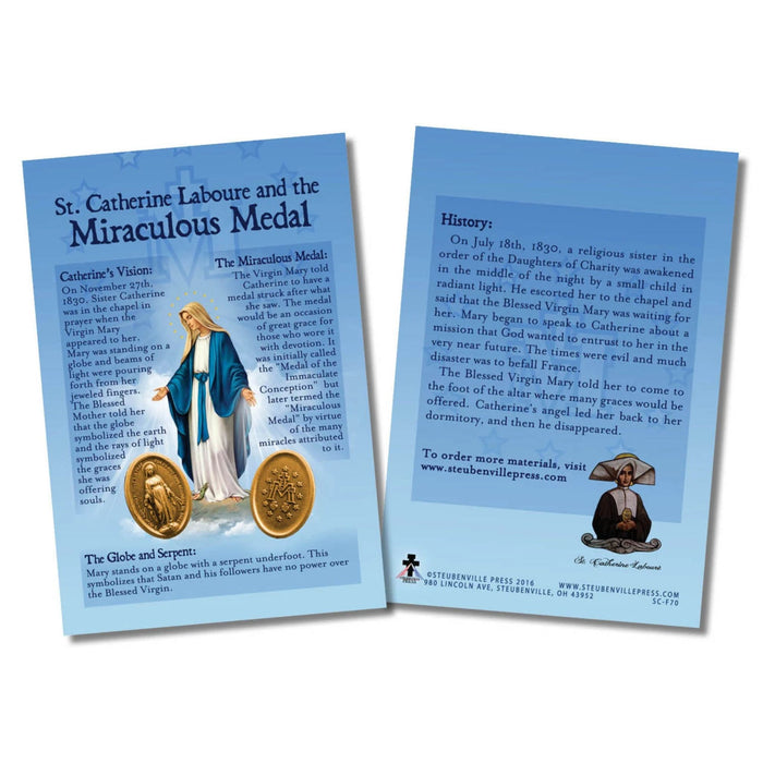 St Catherine Laboure and the Miraculous Medal Faith Explained Card
