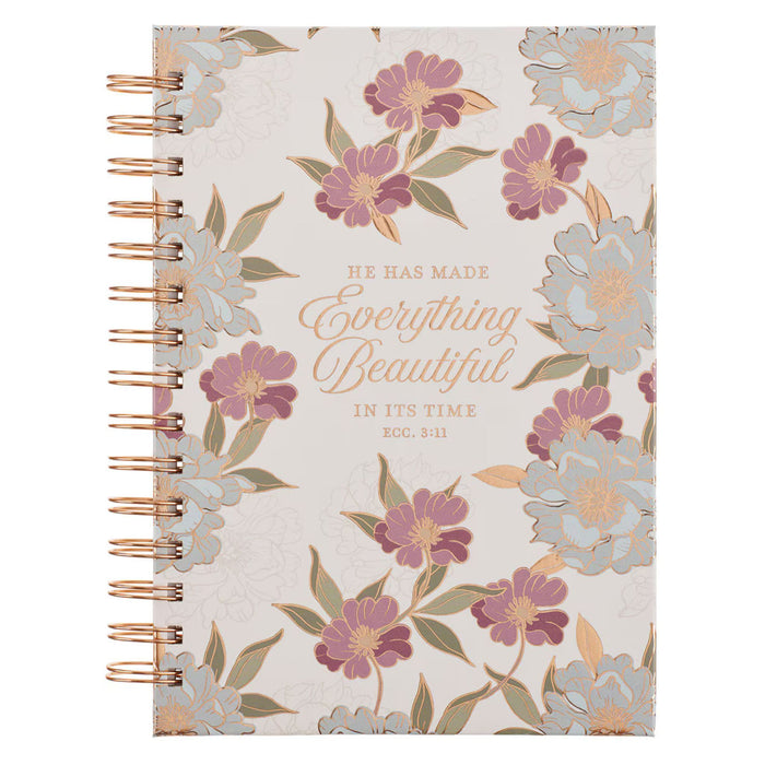 Everything Beautiful Whimsical Blooms Spiral Journal