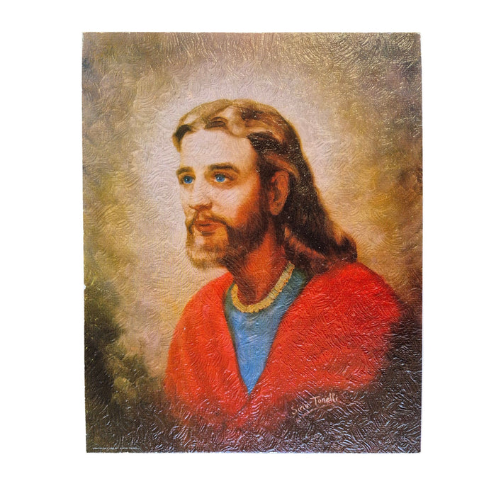 Vintage Frameable print on Artboard Sirio Tonelli "Head of Christ" 1954