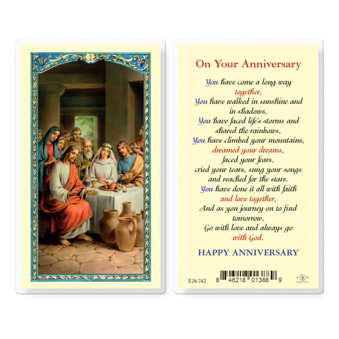 On Your Anniversary Holy Card