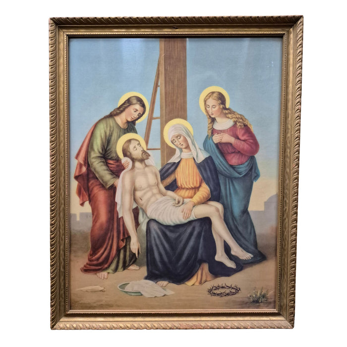Crucifixion Scene in Gold Frame