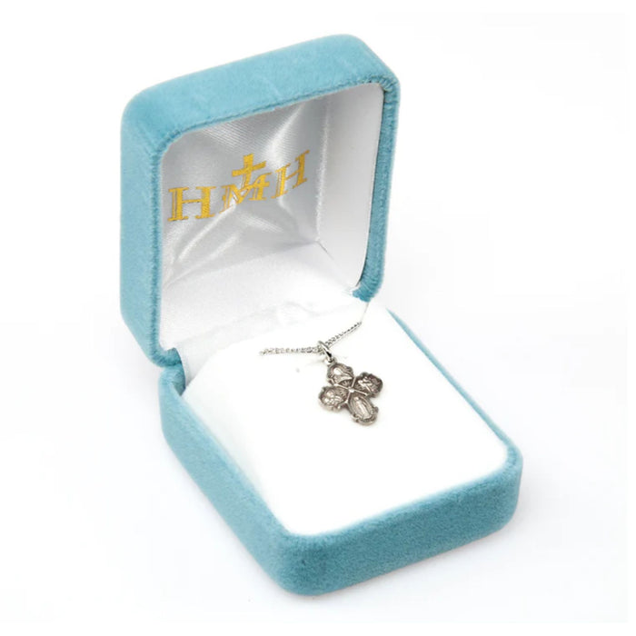 Four-Way Medal Sterling Silver on 16" Chain