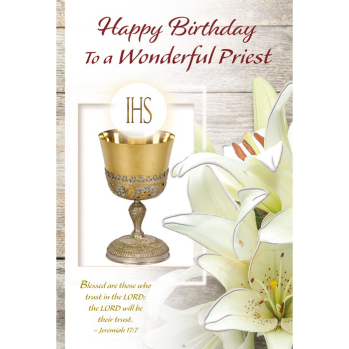 Greeting Card Happy Birthday Wonderful Priest