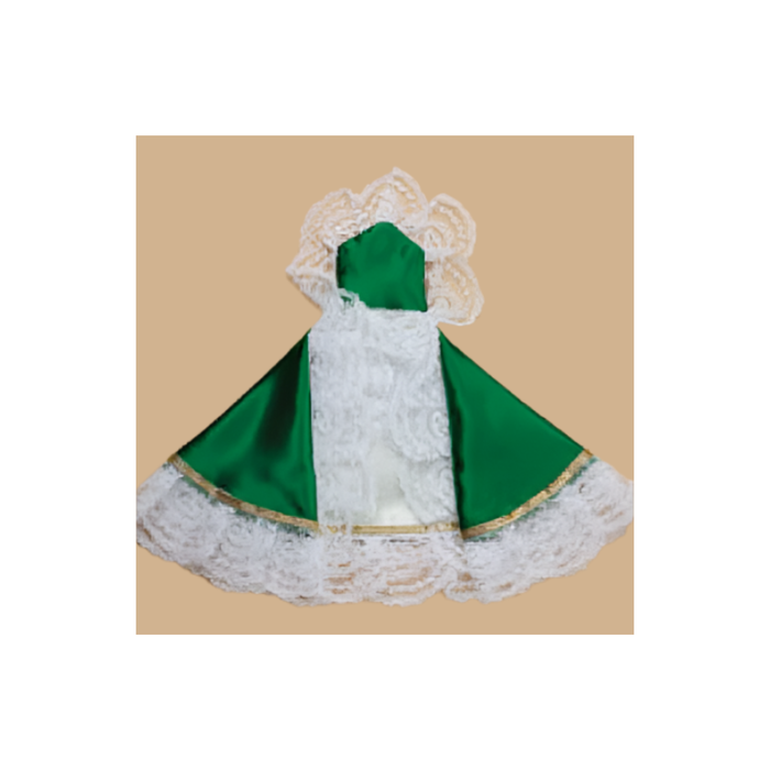 DRESS FOR INFANT OF PRAGUE - 12" GREEN