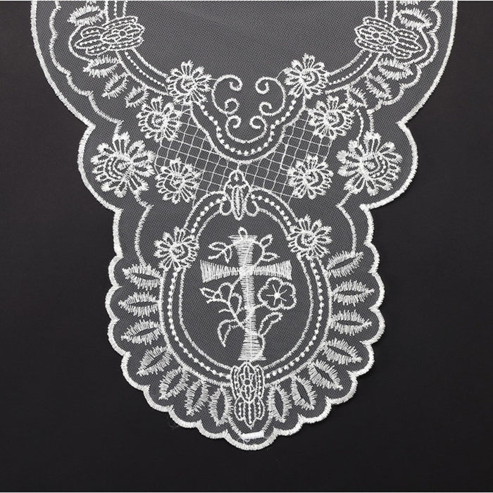 White Chalice and Cross Chapel Veil