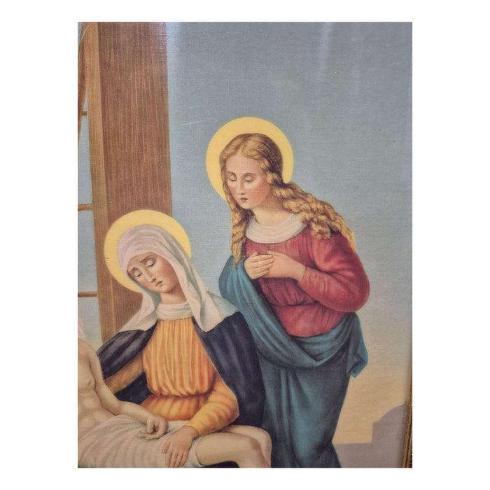 Crucifixion Scene in Gold Frame