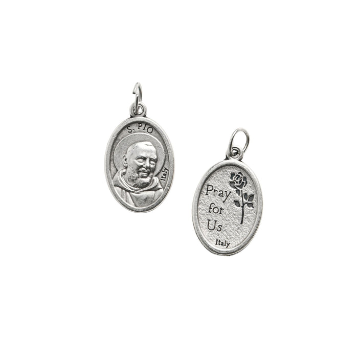 St Padre Pio Oxidized Medal