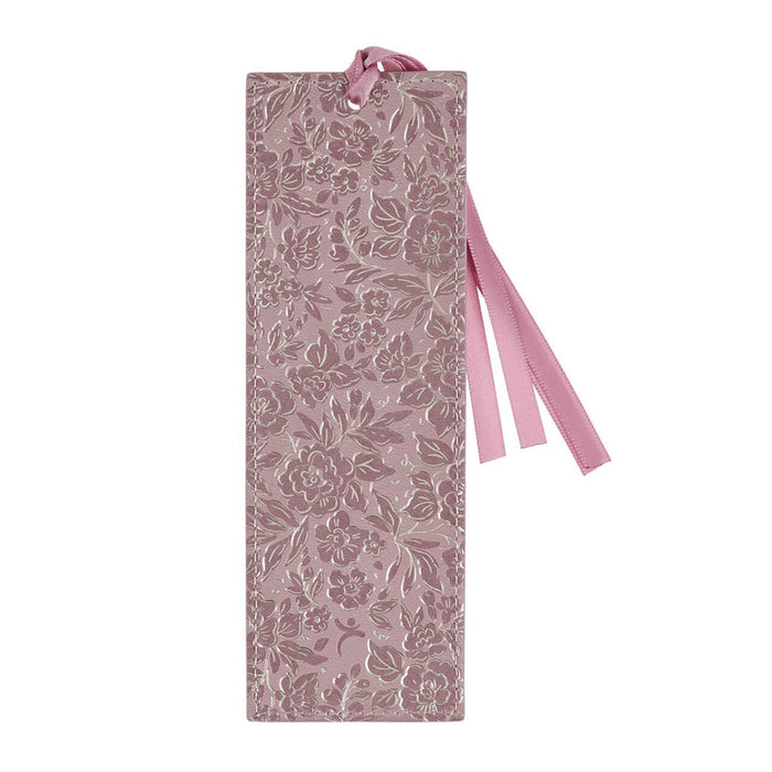 Be Still and Know Dusty Mauve Faux Leather Bookmark