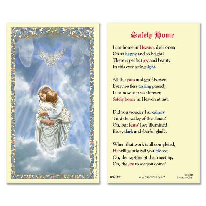 Safely Home Holy Card