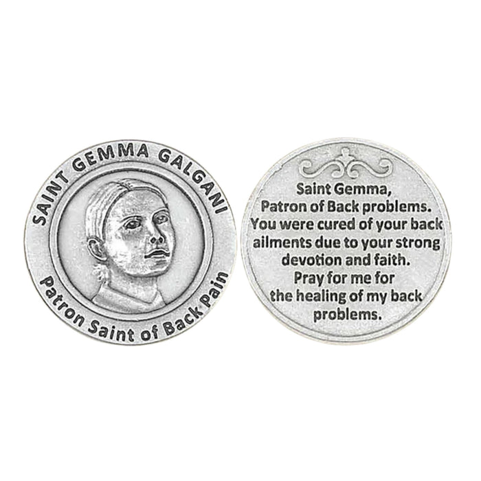 St Gemma Galgani Patron of Back Pain Pocket Token