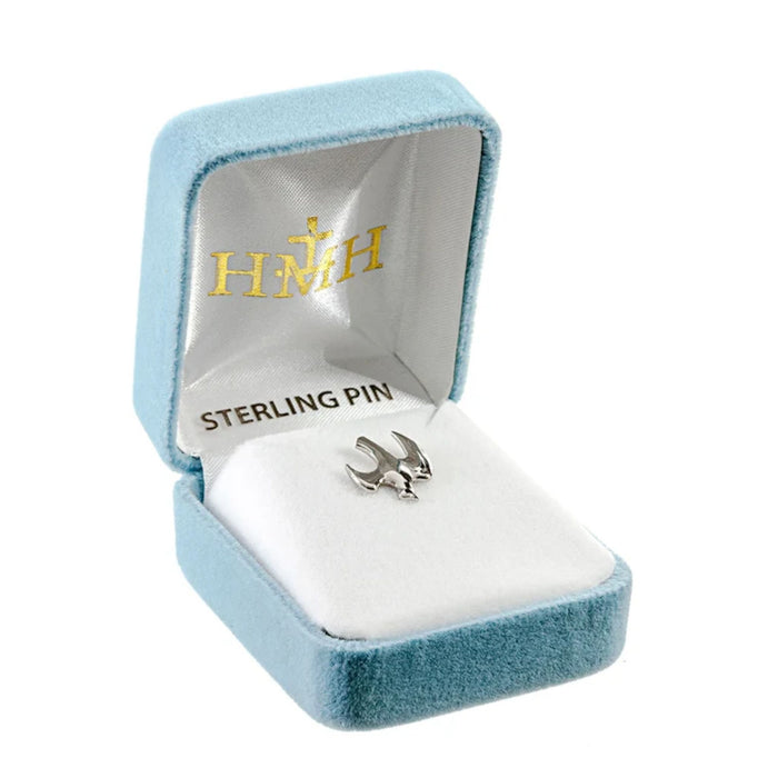 Holy Spirit High Polished Sterling Silver Lapel Pin
