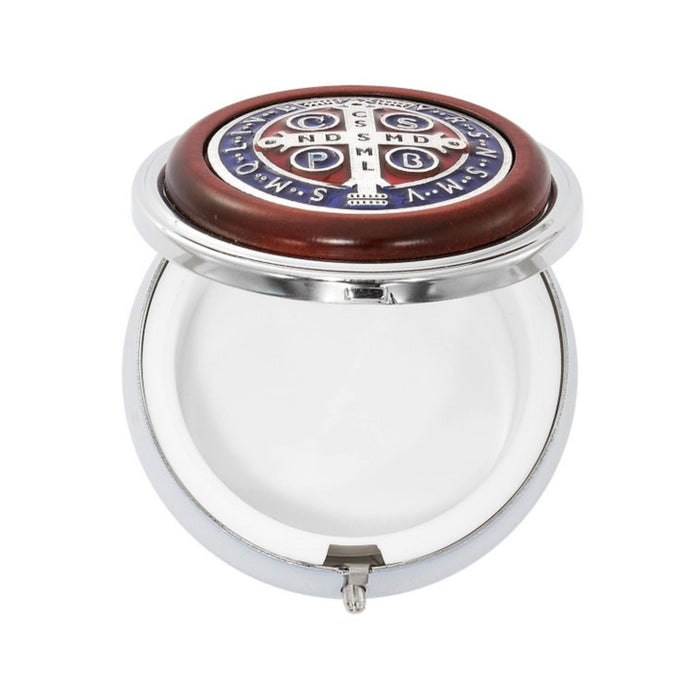 Keepsake or Rosary Box Wood with St Benedict