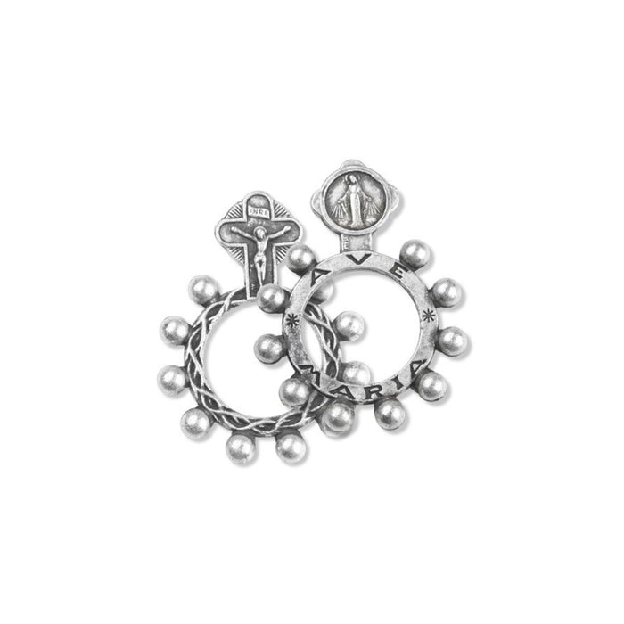 Rosary Ring with Crucifix and Miraculous Medal