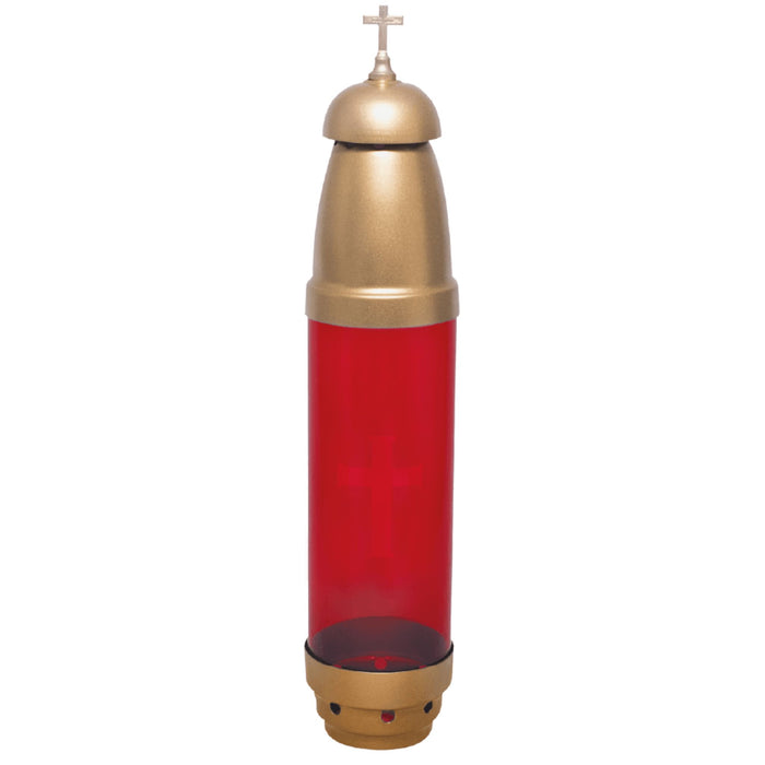 Memorial Light for Cemetery in Red with Stake