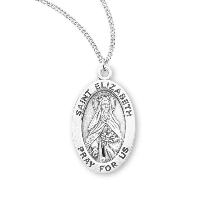 St Elizabeth Medal Sterling Silver on 18" Chain