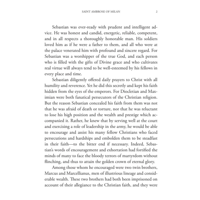 A Tale of Death and Glory: The Acts of St. Sebastian and His Companions by St. Ambrose of Milan