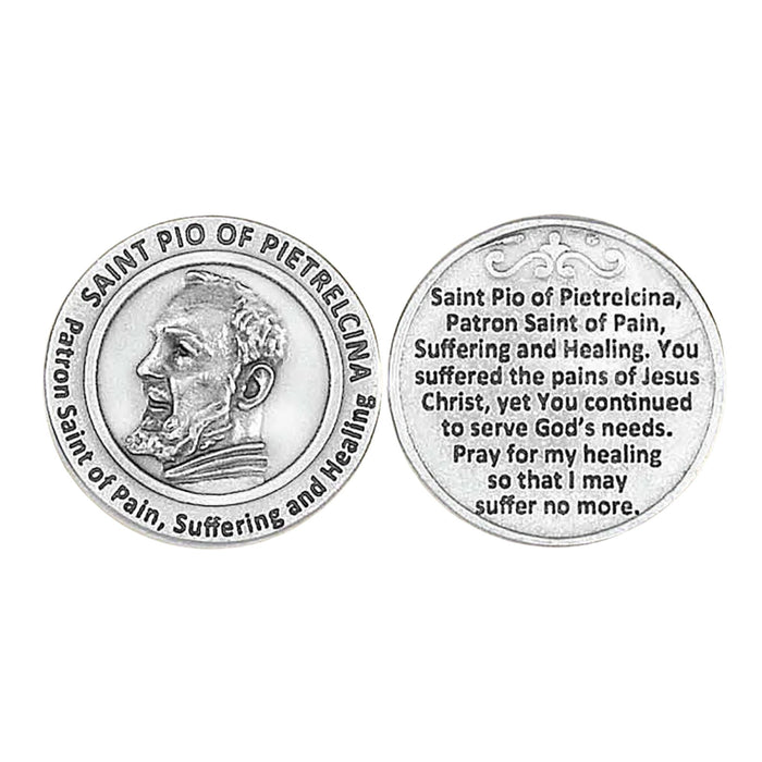 St Pio Patron of Pain Pocket Token