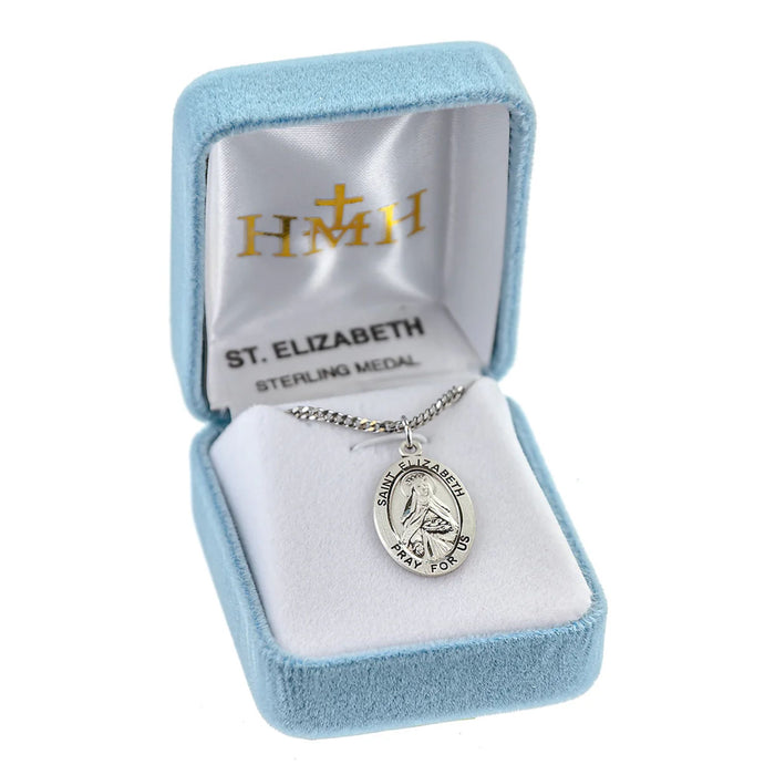 St Elizabeth Medal Sterling Silver on 18" Chain