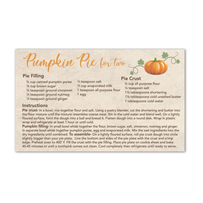 Mini Pumpkin Pie Recipe Plate