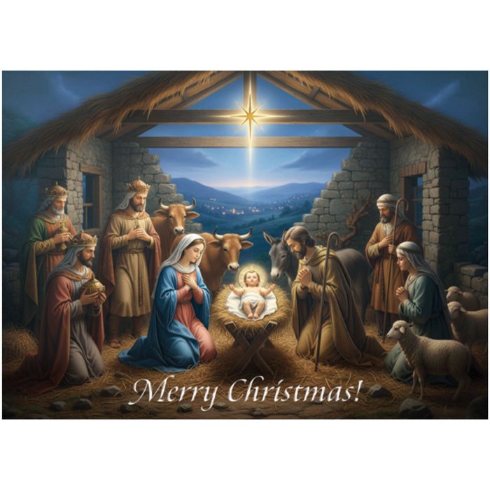 Nativity "Merry Christmas" Boxed Card Set