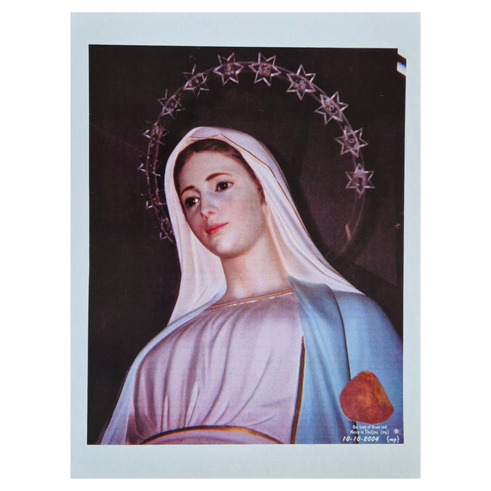Photo of Our Lady in Tihaljina with Rose Petal Print 9" X 12"