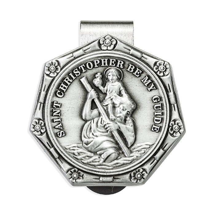 Saint Christopher Auto Visor Clip