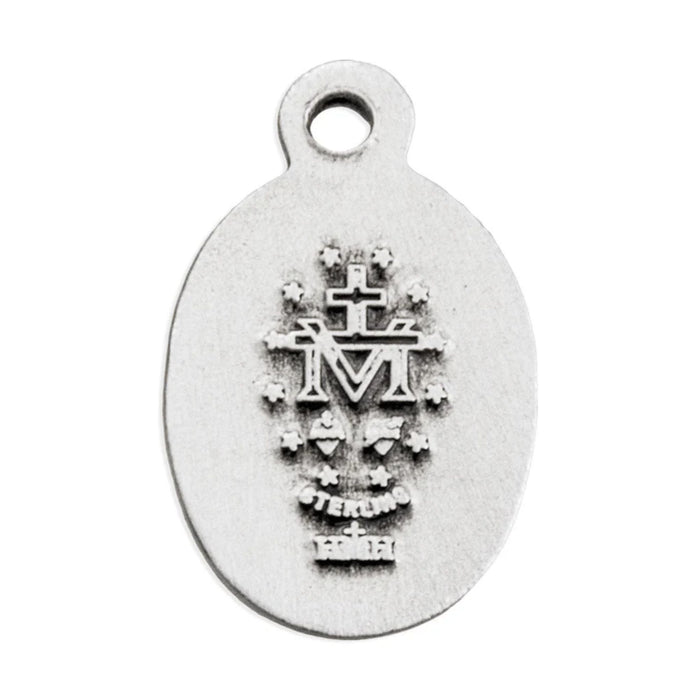 Miraculous Medal 0.5" Sterling Silver on 18" Chain