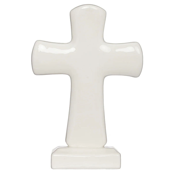 Standing Cross Porcelain 7.25" "Love is Patient"