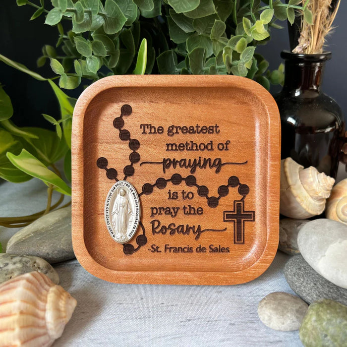 Prayer/Trinket Tray Pray The Rosary