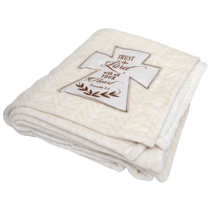 Plush Blanket "Trust in the Lord" 50" x 60"