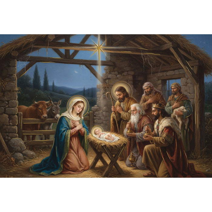Nativity with Gold Star Boxed Card Set