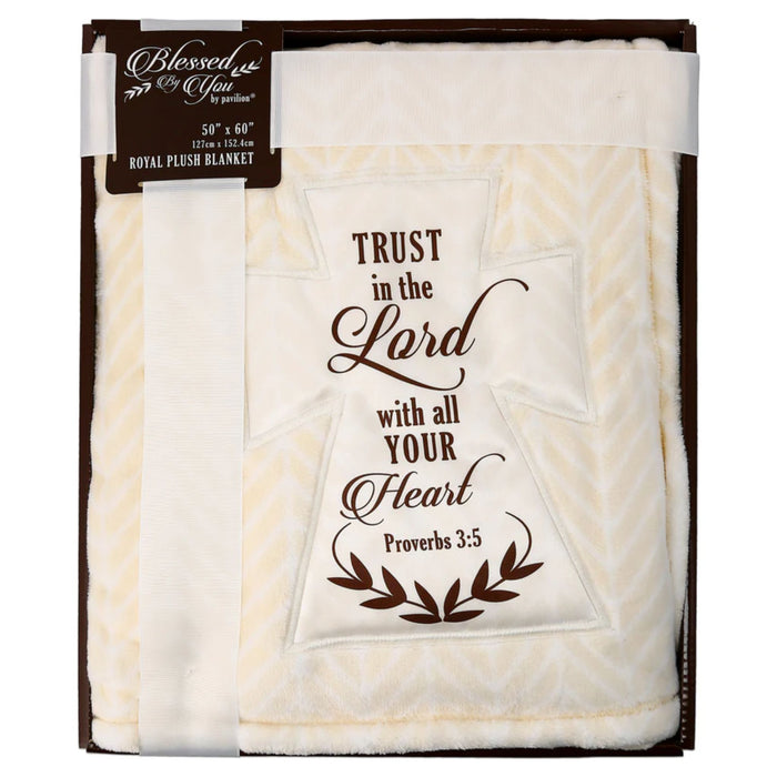 Plush Blanket "Trust in the Lord" 50" x 60"