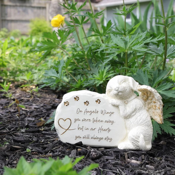 Dog Angel Pet Memorial Stone