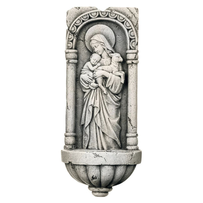 Holy Water Font L'Innocence 9.75" Stone Look