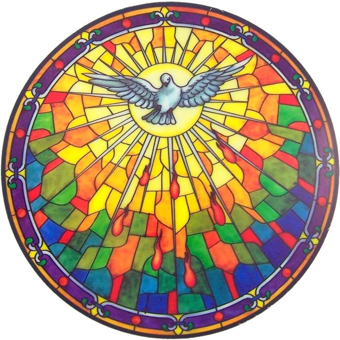 Holy Spirit Stained Glass Sun Catcher Window Sticker