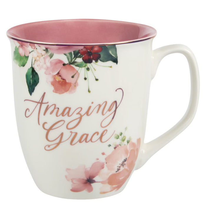 Coffee Mug Amazing Grace Pink Floral
