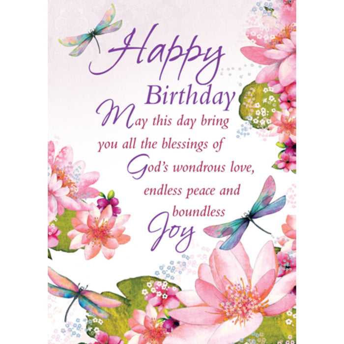 Birthday Greeting Card Blessings of God's Wondrous Love