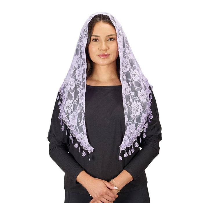 Purple Tears of Mary Chapel Veil