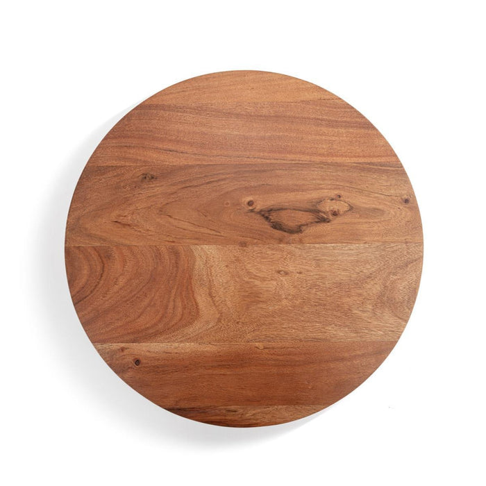 Christmas Tray "Joy to the World" Engraved Round Wood