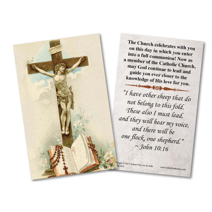 Crucifix RCIA Holy Card