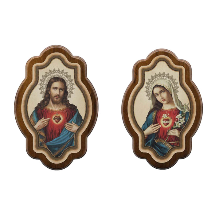 Sacred and Immaculate Heart Wood Wall Hangings
