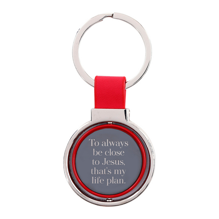 St Carlo Acutis Be Close to Jesus Rotating Key Chain