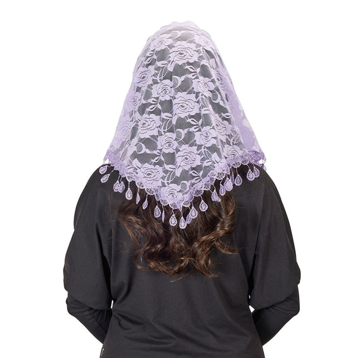 Purple Tears of Mary Chapel Veil