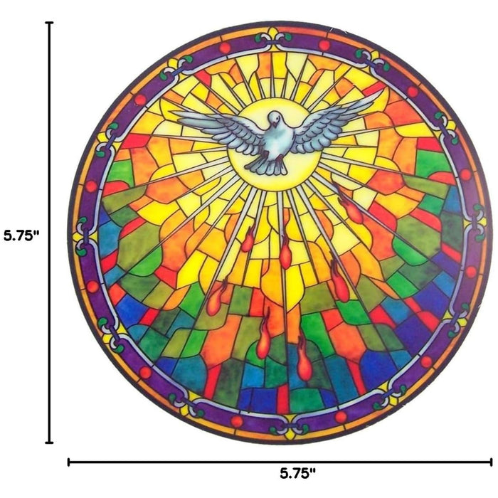 Holy Spirit Stained Glass Sun Catcher Window Sticker