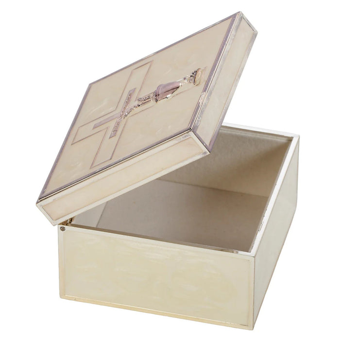 First Communion Keepsake Box with Pearlized Finish