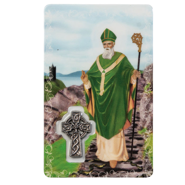 St Patrick Prayer Card with Medal