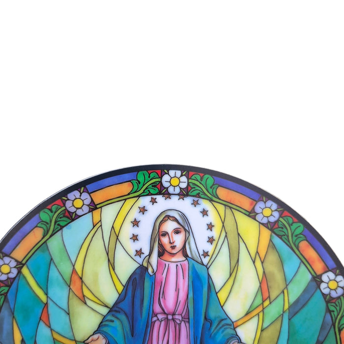 Our Lady of Grace Stained Glass Sun Catcher Window Sticker
