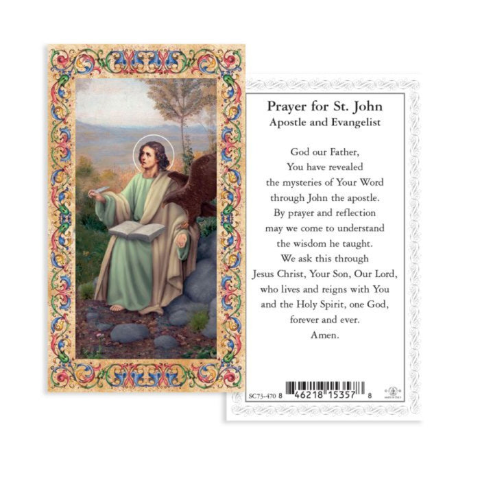 St John the Evangelist 4" Hand Painted Patron & Protector